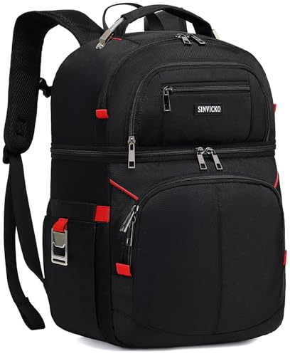Insulated Cooler Backpack,Double Deck Leakproof Cooler Bag,Insulated Backpack Cooler Lunch Backpack for Men Women