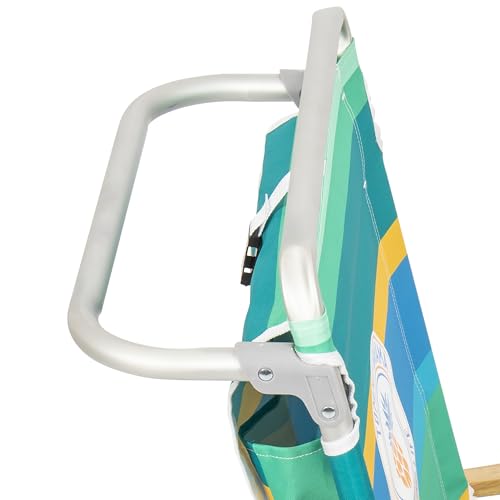 Tommy Bahama 5-Position Classic Lay Flat Backpack Cooler and Cup Holder Beach Chair, Portable Folding Beach Chair for Tann...