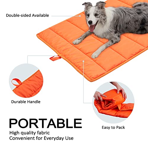 BDEUS Travel Dog Bed, Outdooor Camping Pet Mat, Portable Place Mat with Handle, Easy to Clean, Waterproof & Portable and O...