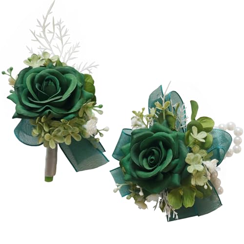 MAFELOE Corsage and Boutonniere Set for Wedding Prom Party Homecoming Celebration Artificial Flower Accessories Suit Decor...