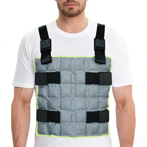 Cooling Vest for Men & Women with 72 Ice Cubes, Adjustable Ice Pack Vest, Ice Jacket & Cold Pack Vest for Long-Lasting Hea...