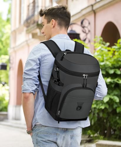 Cooler Backpack, 22L Waterproof Soft Backpack Coolers Leak Proof Beach Backpack Insulated Picnic Lunch Bag for Fishing Cam...