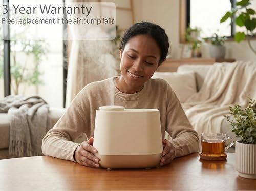 Low Noise Waterless Aroma Diffuser (200ml) – 39dB Ultra Quiet, No Water Needed, App Optional, Strong Scent for Large Room...