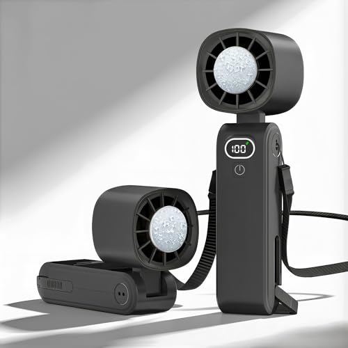 Handheld Air Conditioner with Ice Cooling Plate, Turbo Portable Fan, Super High Speed Personal Fan that Blows Cold Air, 50...