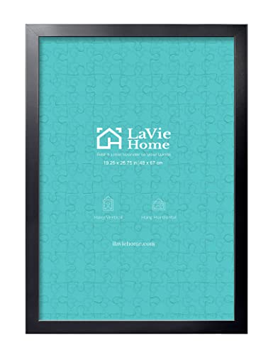 LaVie Home 19.25x26.75 Picture Frame Black, Puzzles Frame for Wall Decoration, Classic Black Minimalist Style Suitable for...