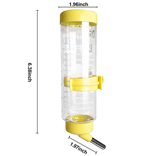 2PCS 8.45 oz No Drip Small Animal Water Bottle, Cage Water Bottles for Small Pet/Bunny/Ferret/Hamster/Guinea Pig/Rabbit