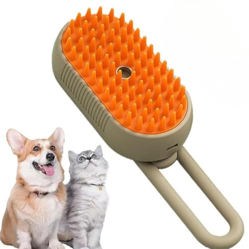 3-in-1 Cat Grooming Brush – Water Spray & Self-Cleaning Shedding Brush for Cats & Dogs – Pet Hair Removal & Massage Comb f...