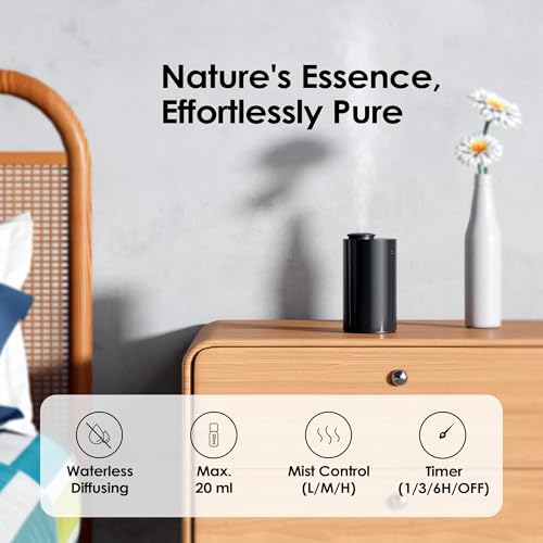 Airversa Waterless Essential Oil Diffuser Starter Kit with 30mL Hotel Fragrance Oil Inspired by Ritz-C., Battery Operated ...