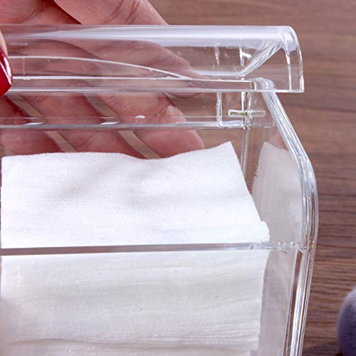 Sooyee Qtip Holder Dispenser for Cotton Ball Swab, Cotton Round Pads, Floss,3 Compartment Plastic Apothecary Jars,Bathroom...