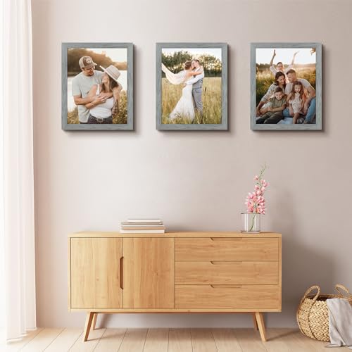 Golden State Art, 16x20 Picture Frame - Wide Molding - Wood Grain Rustic Style - Back Hangers for Wall Display - Great for...
