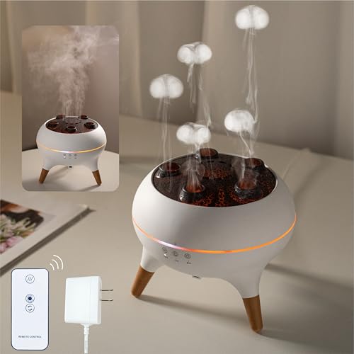 AChoice4U Essential Oil Diffuser 250ML Dancing Jellyfish Aromatherapy Diffuser Humidifier with 7 Colors LED Lights,Remote ...