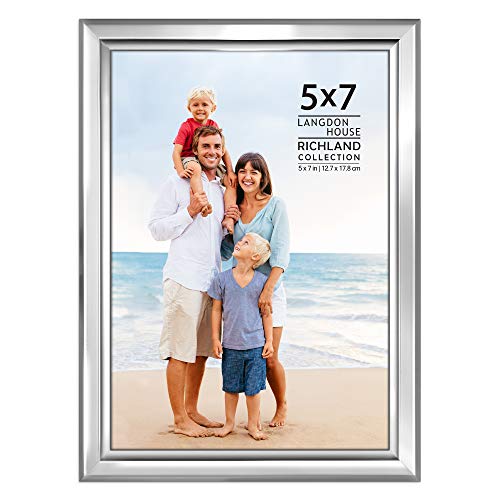Langdon House 5x7 Silver Picture Frame - Distinguished Edging for Classic Style - Richland Collection