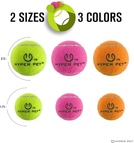 Hyper Pet MINI Tennis Balls for Dogs (Safe Dog Ball Tennis Balls for Exercise & Training) Interactive Toys work with Hyper...