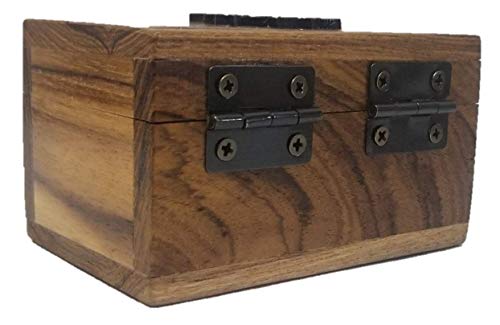 RK Collections Cross Rosary Box Made of Teak Wood | First Communion Jewelry Box | Trinket Box for Rosary Beads, Keepsakes,...