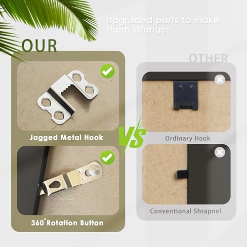 Fisnish 12x12 Picture Frame Sef of 10, Display Pictures 8x8 with Mat or 12 x 12 Without Mat, Photo Frame Collage for Wall ...