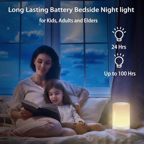 G Keni Nursery Night Light for Baby, Portable LED Touch Night Lamp for Kids and Adult, Breastfeeding, Sleep Aid, USB Recha...