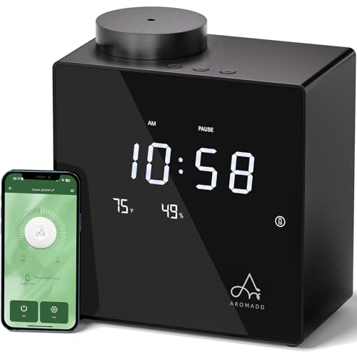 2026 Smart Waterless Diffuser, 2000 Sq.Ft Cold Air Scent Diffuser with Clock & Environmental Display | 7 Fragrance Levels,...