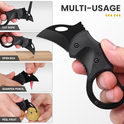 FUNBRO Small Pocket Knife Gift for Men, Keychain Box Cutter with 1.34inch Blade, Mini Folding Knives EDC Gadgets for Every...