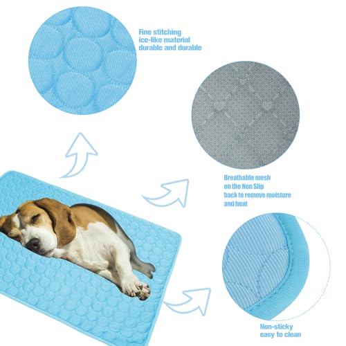 Dog Cooling Mat, Upgraded Arc-Chill Cooling Mat for Dogs Q-Max>0.4, Washable Dog Cooling Pad, Non-Slip Portable Cooling Pa...