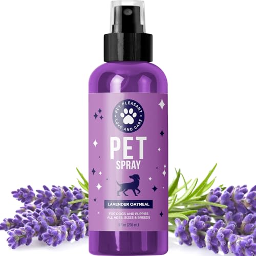 Lavender Oil Dog Deodorizing Spray - Dog Spray for Smelly Dogs and Puppies and Dog Calming Spray with Lavender Essential O...
