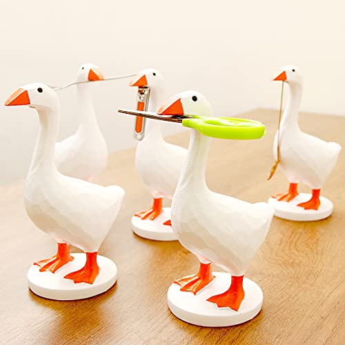 GRAPMKTG Magnetic Goose Key Holder Cute Home Decor Kawaii Room Office Table Desk Decor Aesthetic Funny Bedroom Decor House...