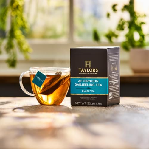 Taylors of Harrogate Afternoon Darjeeling, Black Tea, Individually Wrapped Bags 20 Count (Pack of 6), Delicate, Sweet & Fl...