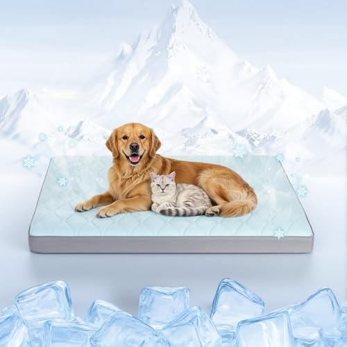 Tivray Cooling Dog Bed, 44" x 32" Orthopedic Dog Beds Large Sized, Waterproof Self-Cooling Pet Mat for Summer with Removab...