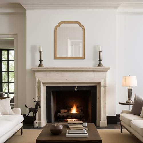WallBeyond Wood Frame Wall Mirror Decor for Entryway, Living Room or Bedroom Home Decor - Light Woodgrain 16" x 20" Natura...
