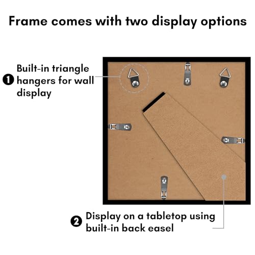 Americanflat 10x10 Picture Frame with Polished Plexiglass - Set of 5 - Use as 8x8 Frame with Mat or Display 10x10 Photo Wi...
