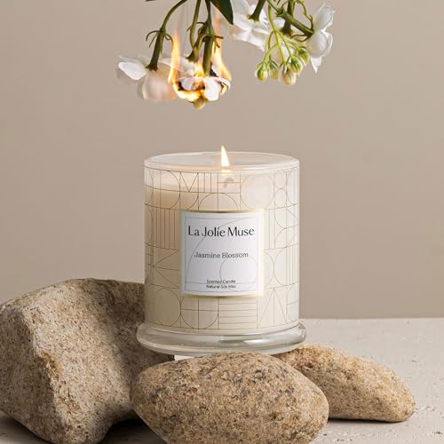 LA JOLIE MUSE Jasmine Candle, Mothers Day Gifts Candles for Women with Gift Box, Scented Candles for Home Scented, Luxury ...