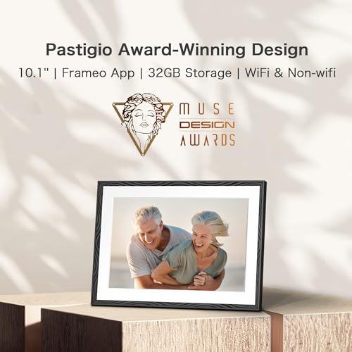 Digital Picture Frame, 10.1'' Frameo Digital Frame Wifi, 32GB Memory, 1280*800 HD Touch Screen Digital Photo Frame, Wall M...