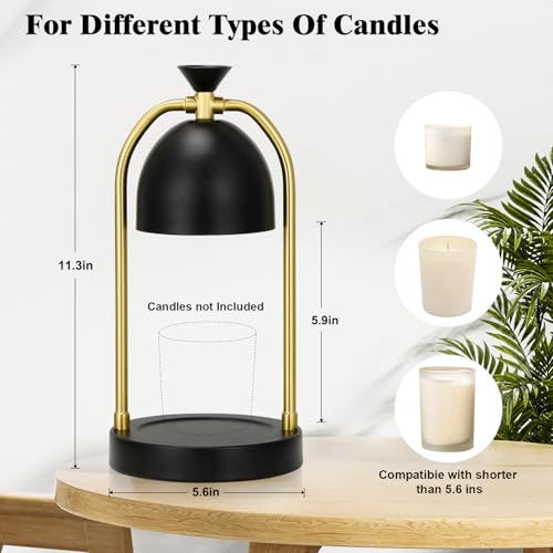 Hong-in Candle Warmer Lamp - with Timer & Dimmable, Cozy Birthday Gift for Women Mom, Modern Home Decor House Warming Gift...