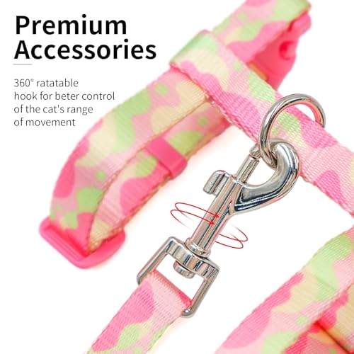 azuza Cat Harness and Leash Set for Safe Walking and Travel, Escape Proof Cat Harness, Lightweight Soft and Comfortable, A...