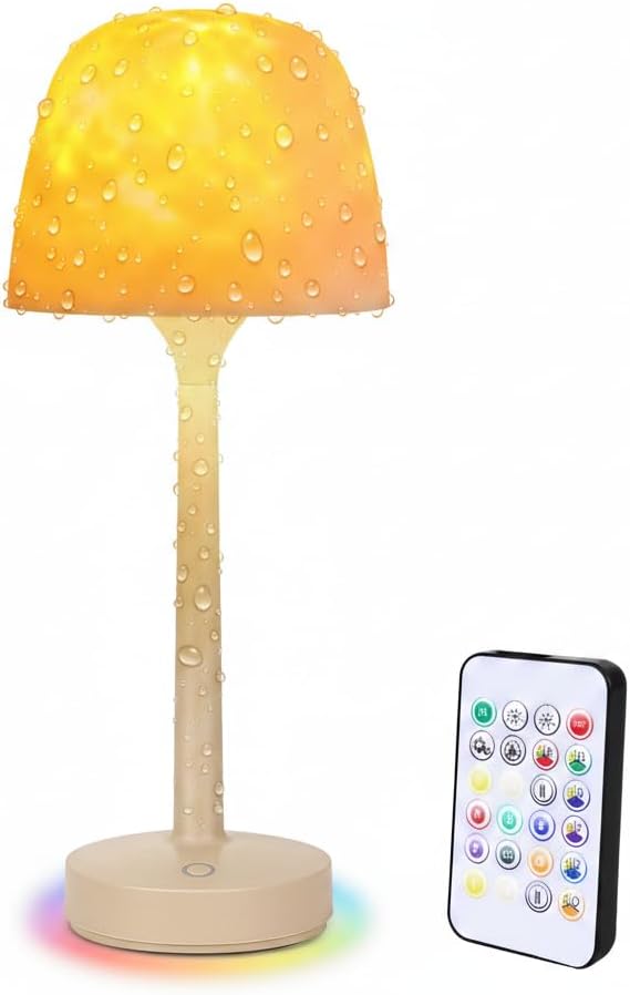 Bensbl Shower Lamp Waterproof with Remote and Touch Control, USB Rechargeable Night Light, 3 Color Temps 16 Modes, Portabl...
