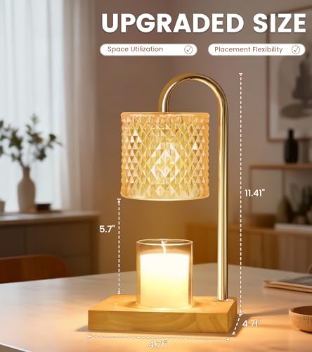 Candle Warmer Lamp with Timer Dimmer, Birthday Gifts for Women Mom, House Warming Gifts, Elegant New Home Decor, Wax Warme...