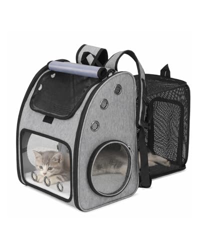COVONO Expandable Cat Backpack Carrier, Airline Approved Pet Carrier for Cats & Small Dogs, Breathable Mesh, Bubble Windo...