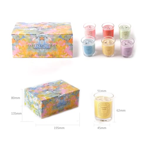 Scented Candles Gift Set for Women, 6 Pack Natural Soy Wax Aromatherapy Candles for Home, Glass Jar Stress Relief Candles ...