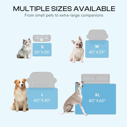 Luciphia Premium Cooling Dog Blanket Washable Q-MAX>0.5 Small Medium Large Pet Mat Puppy Cat Self-Cooling Soft Breathable ...