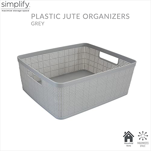 Simplify 10 Piece Organizing Set | Multiple Size Bins | Multipurpose | Office | Desk | Dorm | Bathroom | Storage Basket | ...
