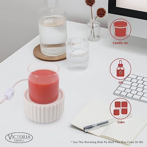 VICTORIA AROMA Ceramic Wax Melt Warmer 3-in-1 Candle Wax Warmer for Scented Wax Melter Electric Fragrance Wax Burner for H...