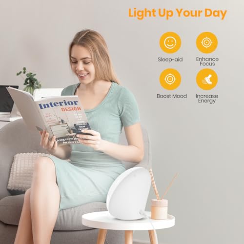 LASTAR Sun Lamp, 10,000 Lux Sunlight Lamp with 4 Color Temperatures & 5 Brightness & 1H Timer, Touch Control Daylight Lamp...