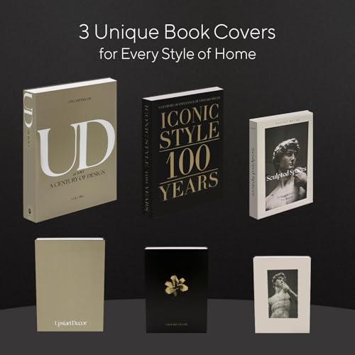 Aesthetic Decorative Books Set of 3 Designer Faux Books for Decoration to Enhance Mid Century Coffee Table Decor Bookshelf...