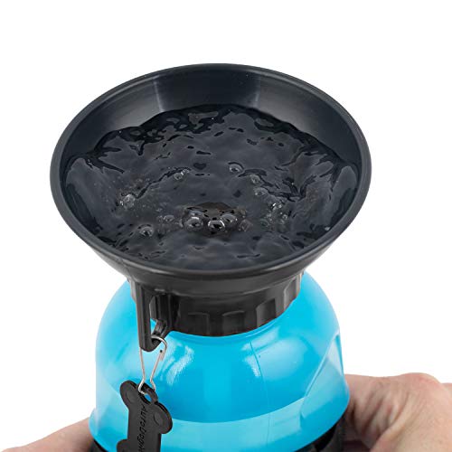 Highwave AutoDogMug Portable Dog Water Bottle, Squeeze Water Bottle with Built-in Travel Bowl for Dogs, Leak-Resistant BP...