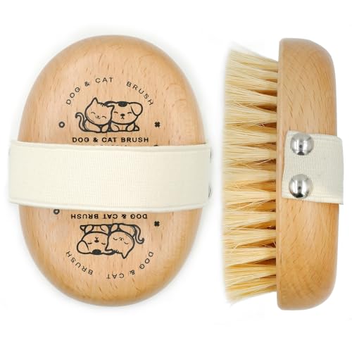 Menesia Soft Dog Brush, Pets Palm Brush for Dog and Cat Grooming - Bristle Brush for Dogs Short Haired - Soft Bristle Dog ...