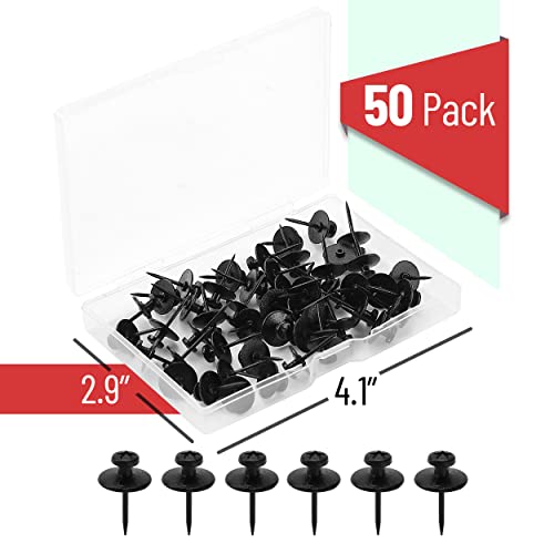 Mr. Pen- Double Headed Picture Hanging Nails, 50 Pack, Black, Push Pins for Wall, Small Picture Frame Hangers for Drywall ...