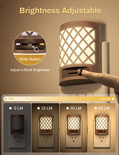 DORESshop Night Light, Night Lights Plug Into Wall [2 Pack], Plug in Night Light, Nightlight, Dusk to Dawn Sensor, Adjusta...