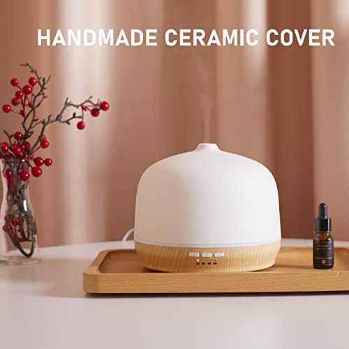 Kakoda Ceramic Essential Oil Diffusers for Home Large Room, Aromatherapy Scent Air Diffuser Ultrasonic Aroma Defusers 500m...