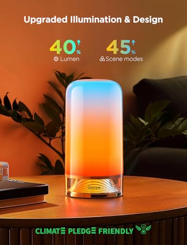 Govee RGBIC Smart Table Lamp 2, Touch Bedside Small Table Lamp Compatible with SmartThings, Matter, Alexa, Desk Lamp with ...