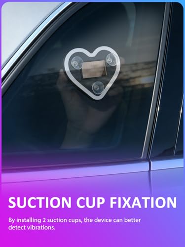 Car LED Ambient Light - Solar-Powered Heart-Shaped LED Neon Light, Wiring Free, Switchable Modes, Romantic Mood Decoratio...
