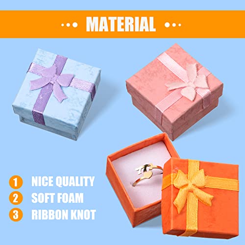 Sureio 24 Pack Jewelry Gift Boxes Jewelry Box Gift Cases Cotton Filled Cardboard Paper Box Bracelets Bangle Necklace Gift ...